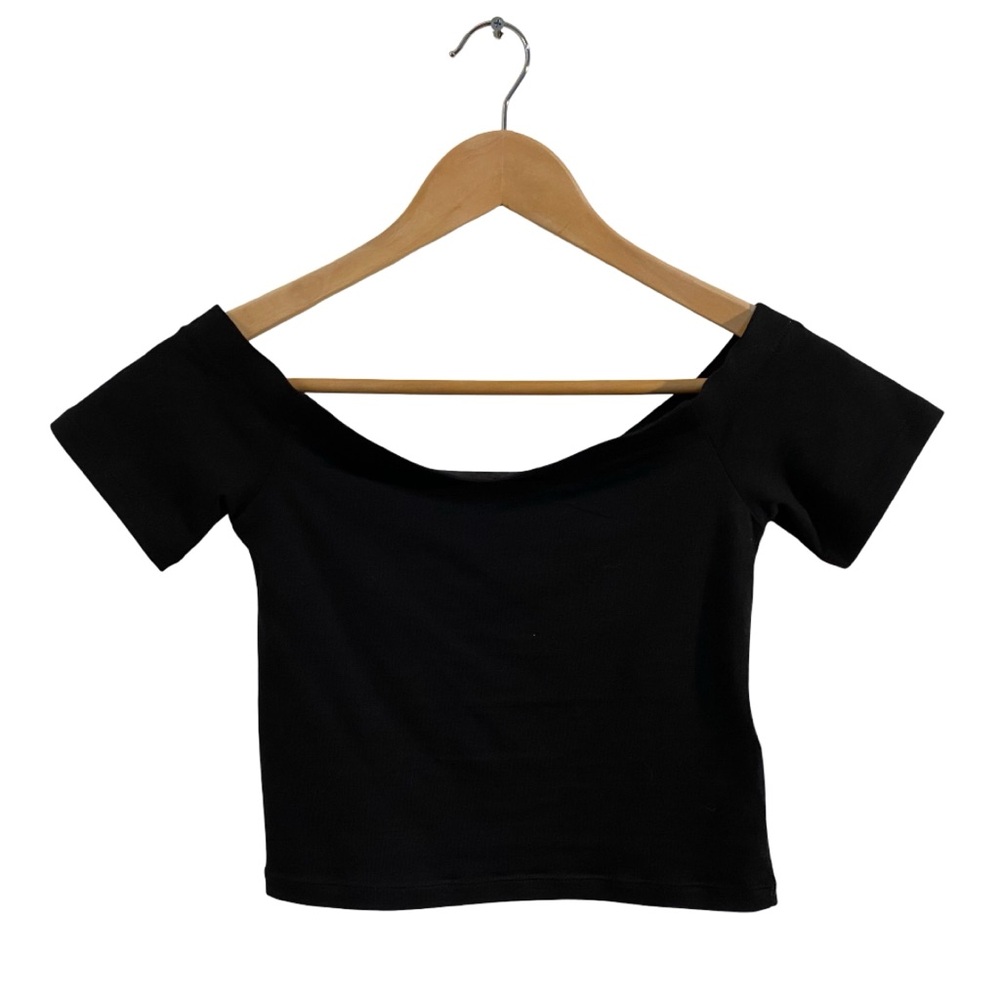 H&M Black Off Shoulder Crop Top Sz. XS | Womens Basics, Summer, Minimalist